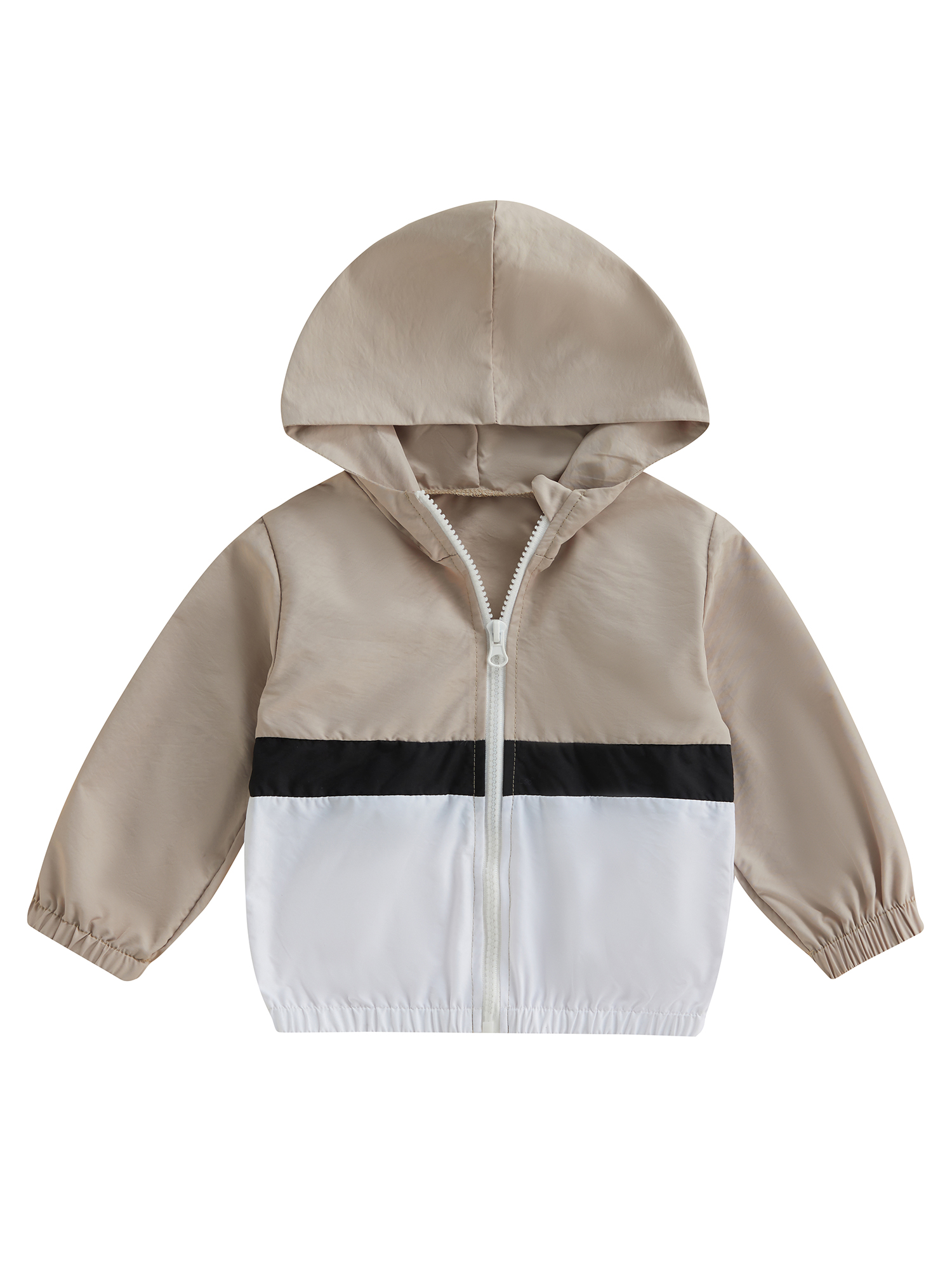 Baby Boy Girl Lightweight Windbreaker Jackets with Zipper Hooded Sweatshirt Outwear for Fall Clothes