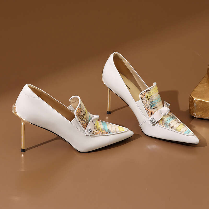 Luxe Snake hot Skin Pointed Toe Stiletto Heels - Metal Accent, Sexy Pumps for Special Ocns