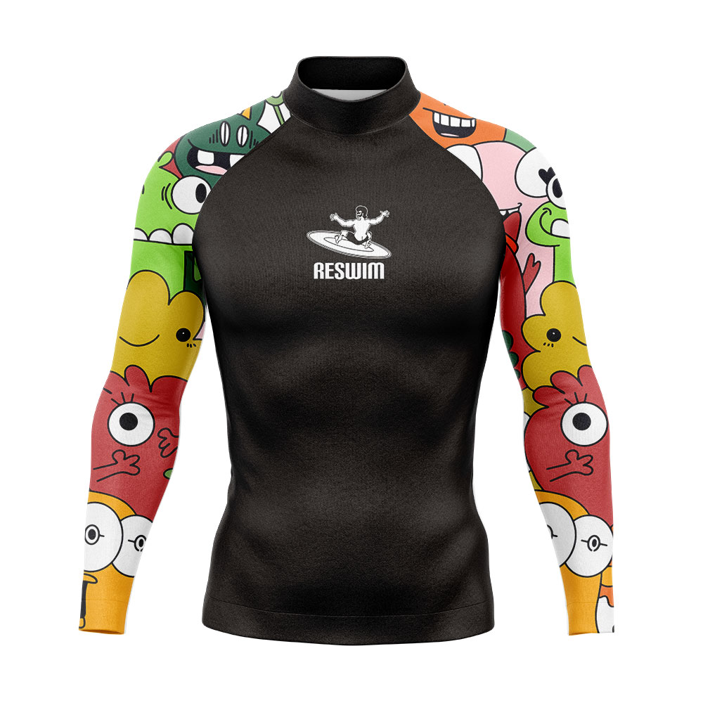 2023 Men's Rashguard Long Sleeve T-Shirts Surfing Shirts Quick Dry SkinSuit Diving Swimming Tight UPF 50+ Rash Guard Gym Clothes