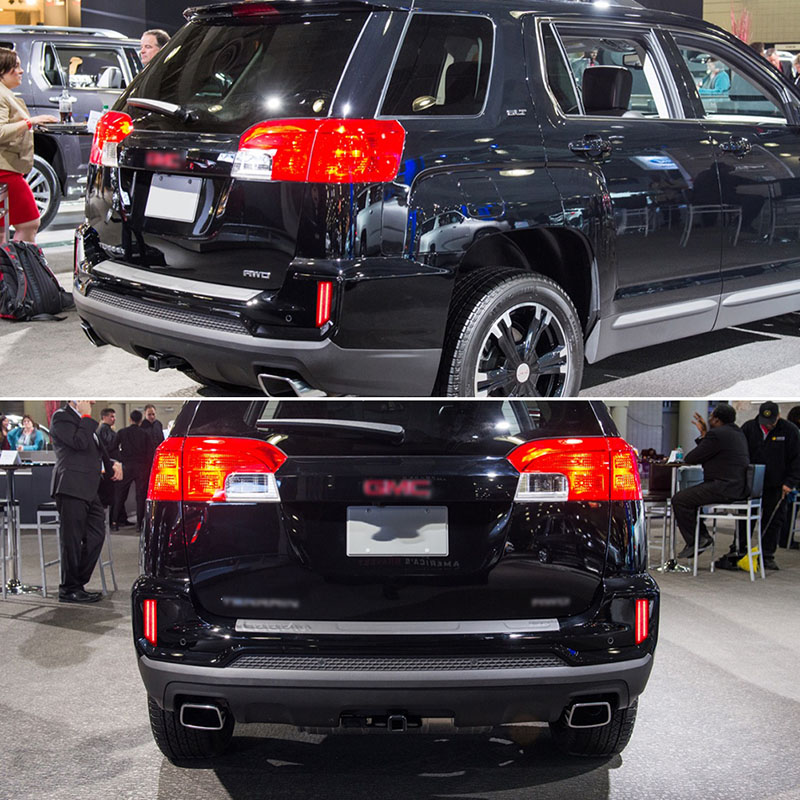 Gtinthebox Smoked / Red Lens Red LED Rear Bumper Reflector Lights For 2016 2017 GMC Terrain Tail Brake Lights Rear Fog Lights