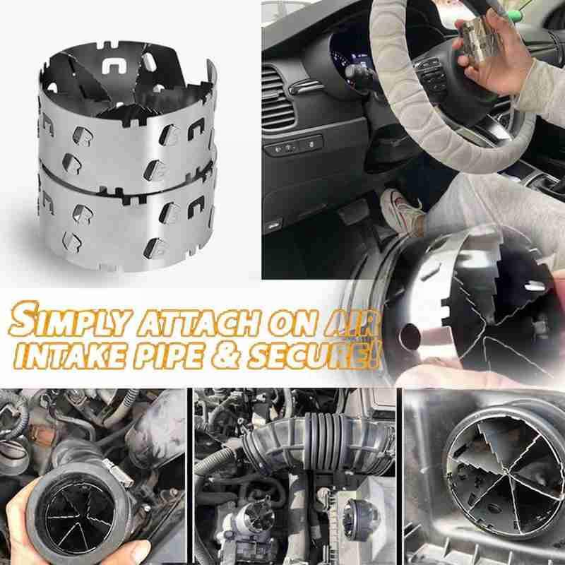 TopSpeed Car Turbocharger Car Turbocharger Adapter Fuel Turbine Saver Modified Fan Air Intake Fuel Saver Accelerator Gas In V9S2