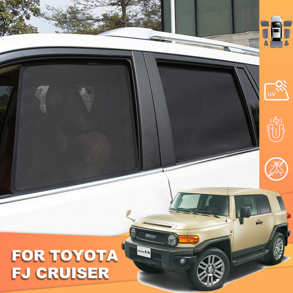 For Toyota FJ CRUISER XJ10 2006-2022 FJCRUISER Magnetic Car Sunshade Front Windshield Curtain Rear Side Window Sun Shade Shield