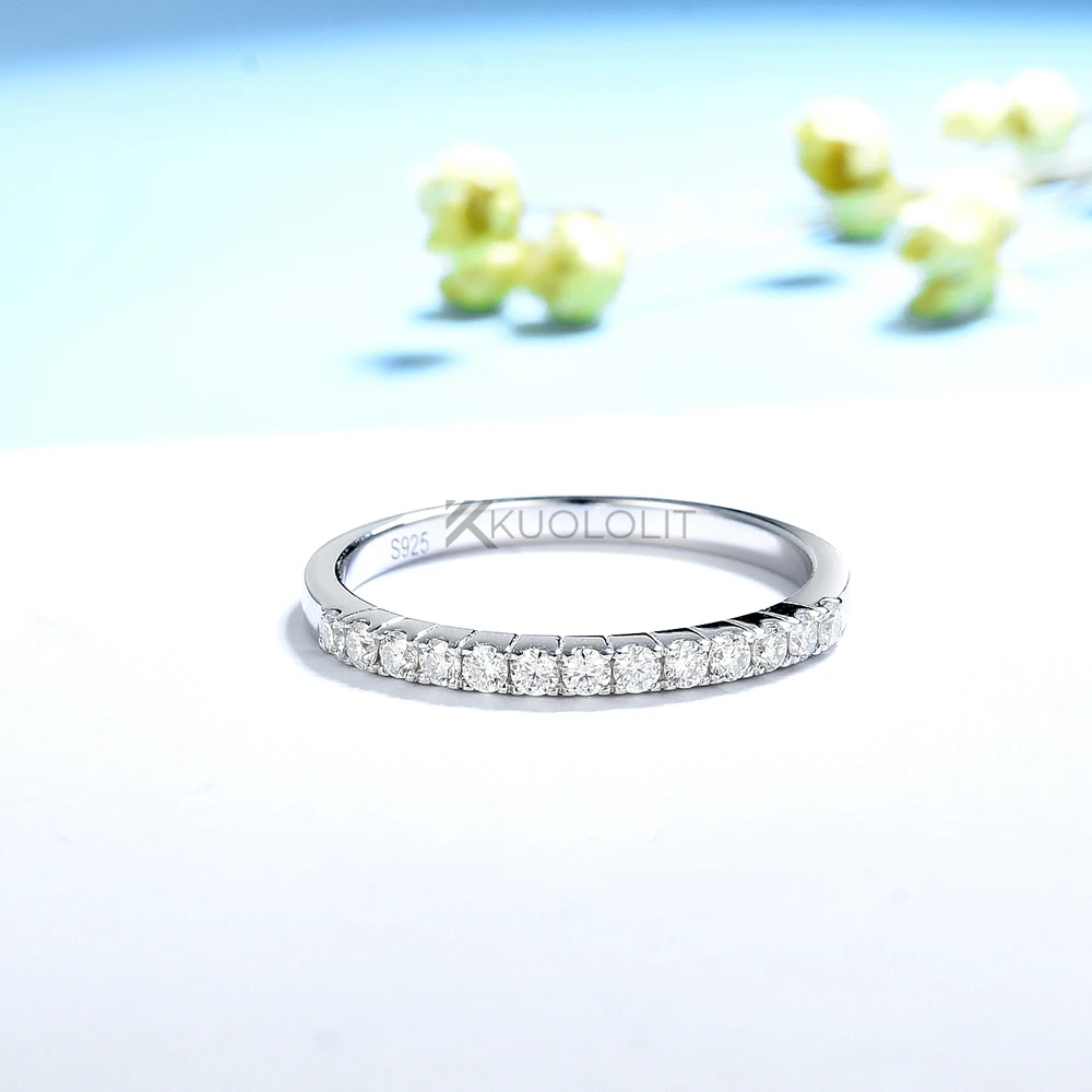 Kuololit 0.3CTW Lab Grown Diamonds Rings for Women Men White Gold 18K 14K 10K 925Sliver Band Ring for Engagement Wedding Classic