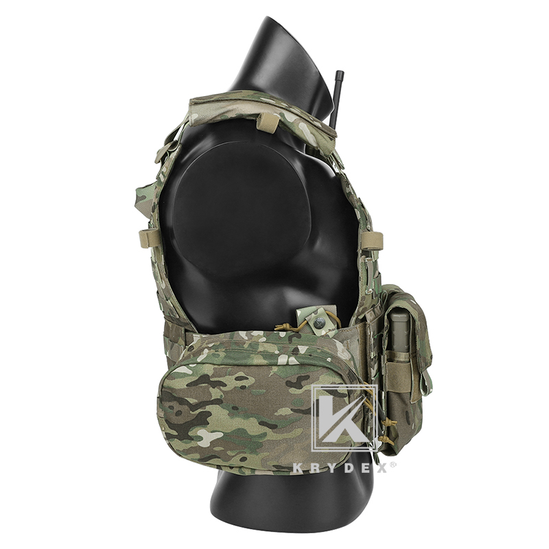 KRYDEX Tactical Body Armor Combat Vest Plate Carrier With Magazine Pouch Hunting Outdoor Protective Vests Accessories Waterproof