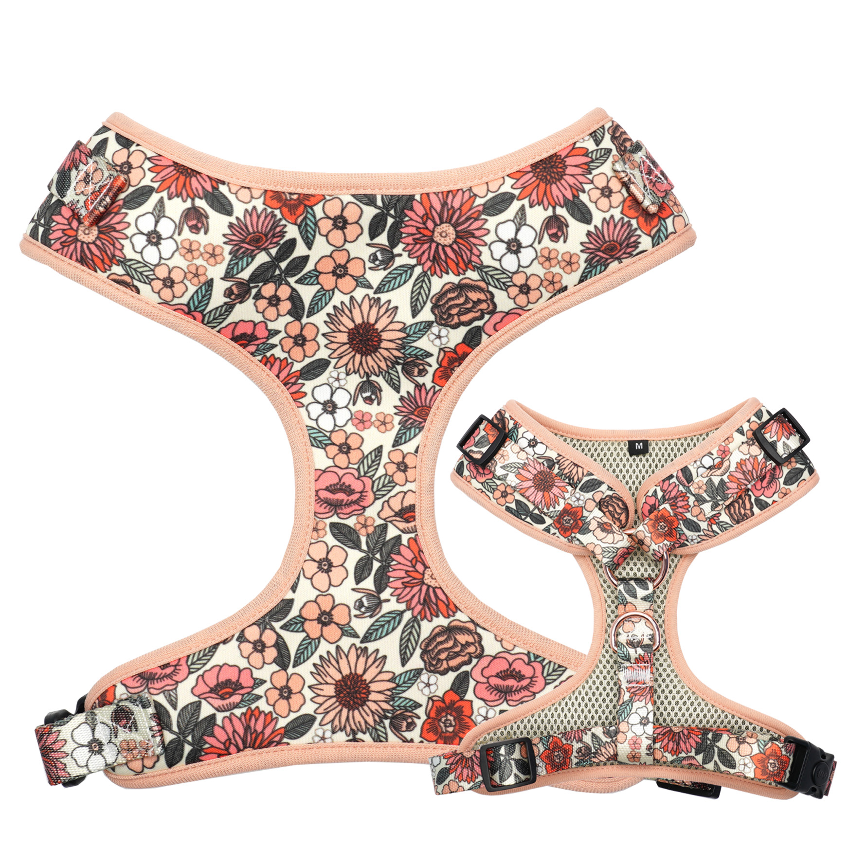 Dog Collars Personalized Boho Floral Girly Dog Collar Flower with Matching Leash and Harness H250219