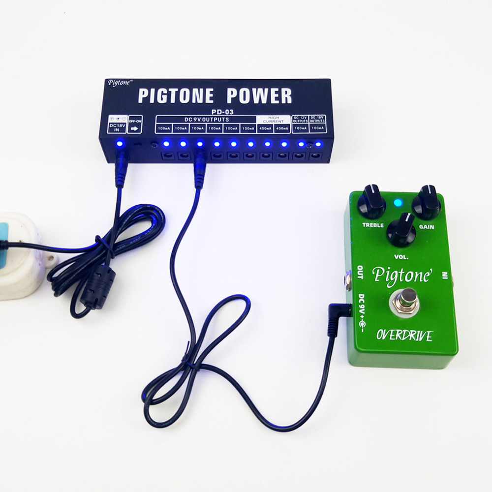 Pedal Power Supply 10 Way Output DC 9V 12V 18V for Electric Guitar Effect Pedal PD-03