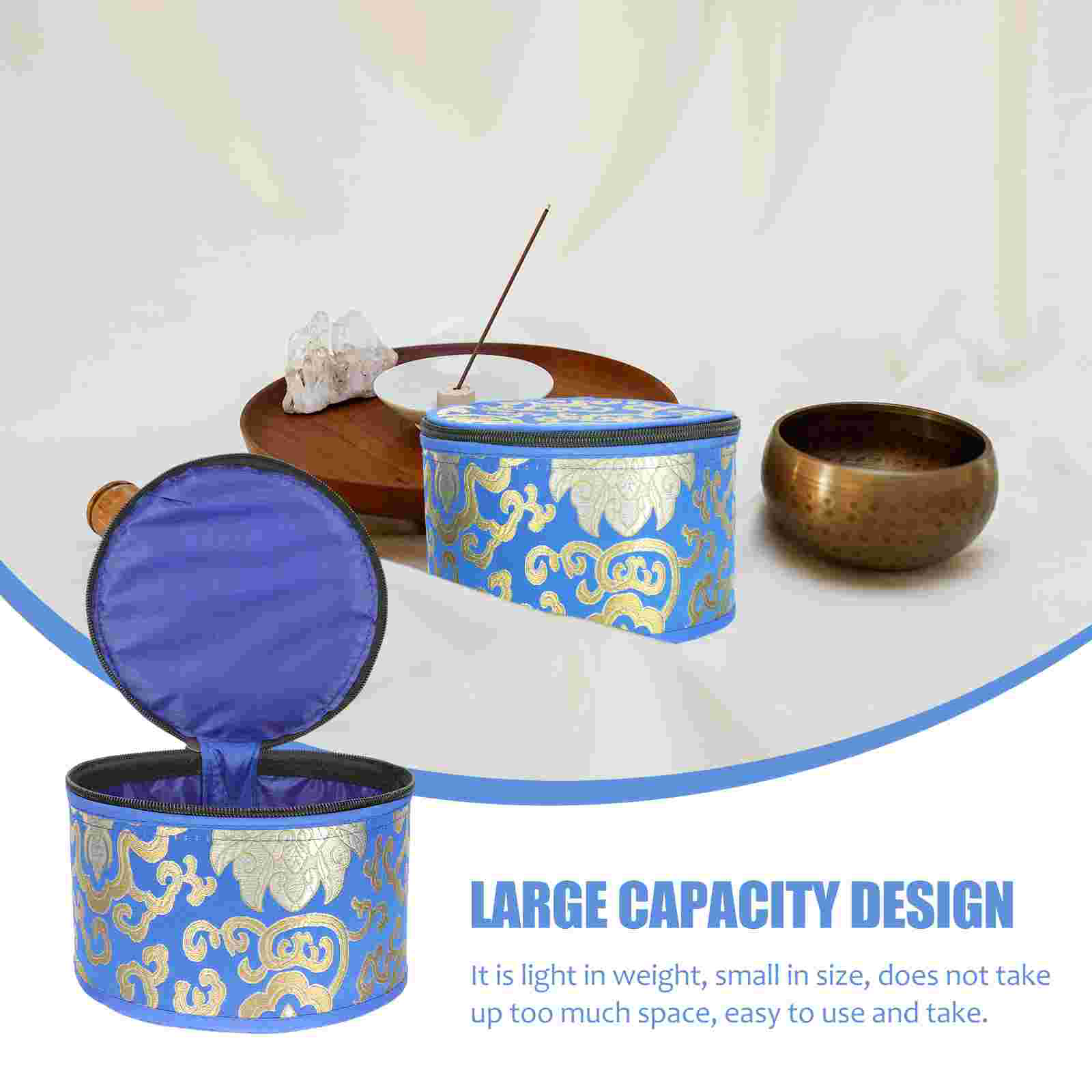 Tibetan Sound Bowl Bag Singing Sound Case Storage Tibetan Pouch Smallinstrument Monk Crystalprayer Bath Holder Chakra Meditation