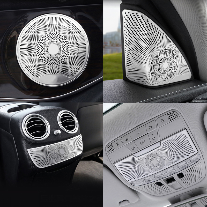 Car Audio Speaker Door Loudspeaker Cover Trim Matte for Mercedes Benz W213 W205 X253 Reading Light Interior Roof Lamp Frames