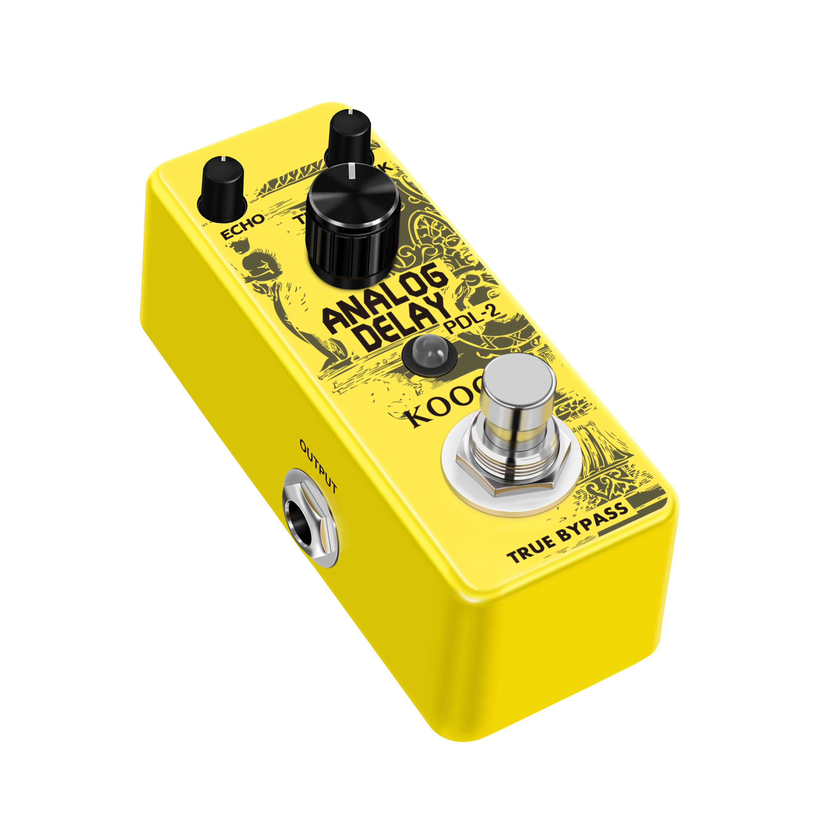 Koogo-LEF-314 Guitar Delay Pedal Analog Digital Delay Effect Pedals True Bypass Full Metal Shell 25ms ~ 600ms