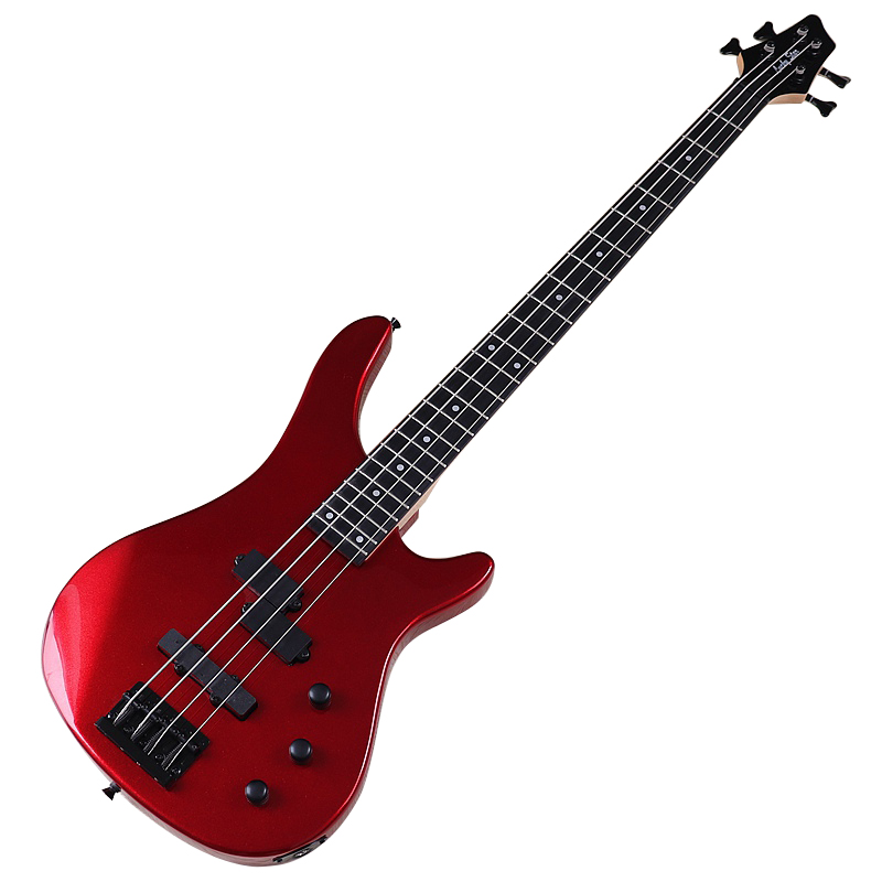 4 Strings Electric Bass Guitar 43 inch High Gloss Full Solid Okoume Wood Body Bass Guitar With Pick up