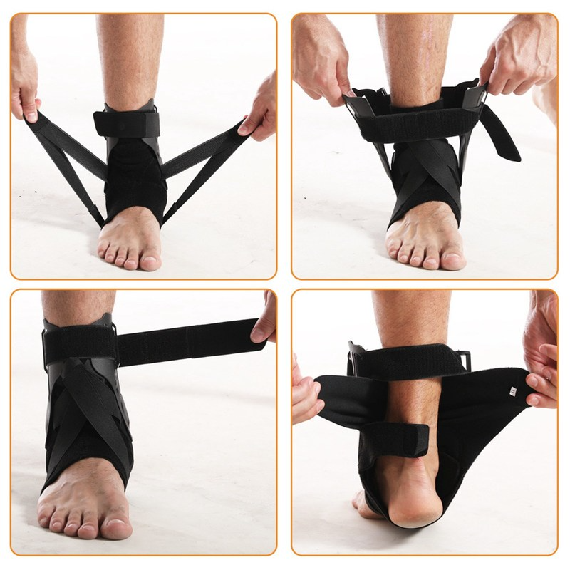 1 Pcs Ankle Brace Support Foot Guard Protector Adjustable Strap Sprain Orthosis Stabilizer Unisex