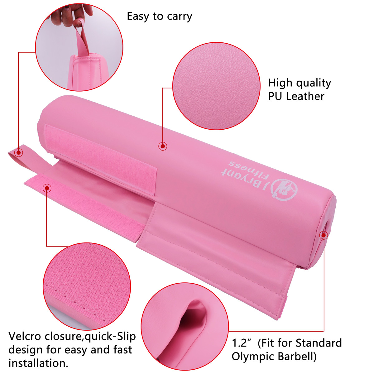 Upgraded Weightlifting Hip Thrusts Squat Pad PU Leather Barbell Pad for Neck Shoulder Protective Booty Builder Workout Cushion