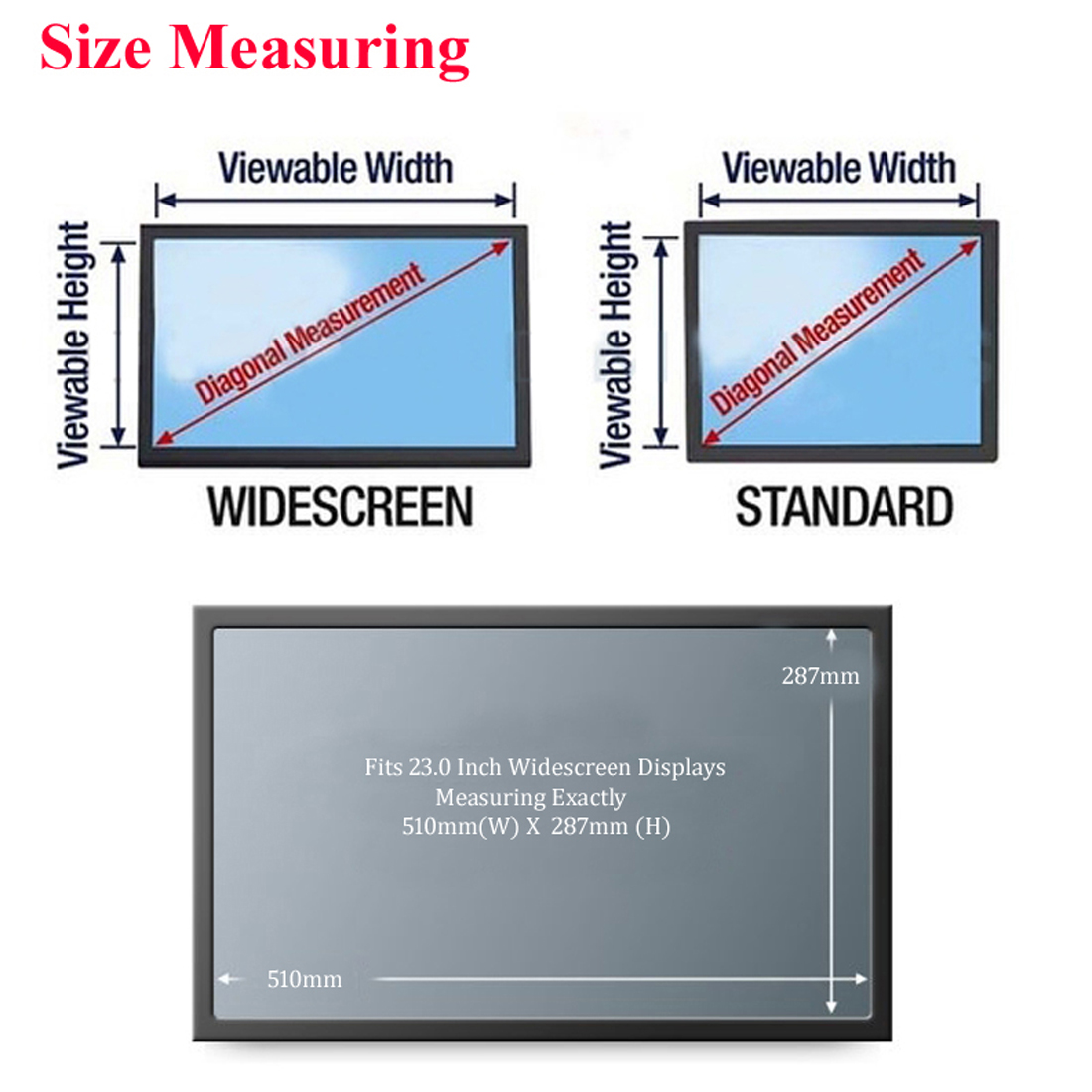 23.0 Inch(Diagonal) Privacy Filter Screen Protector Film for Widescreen Desktop Monitors 16:9 Ratio