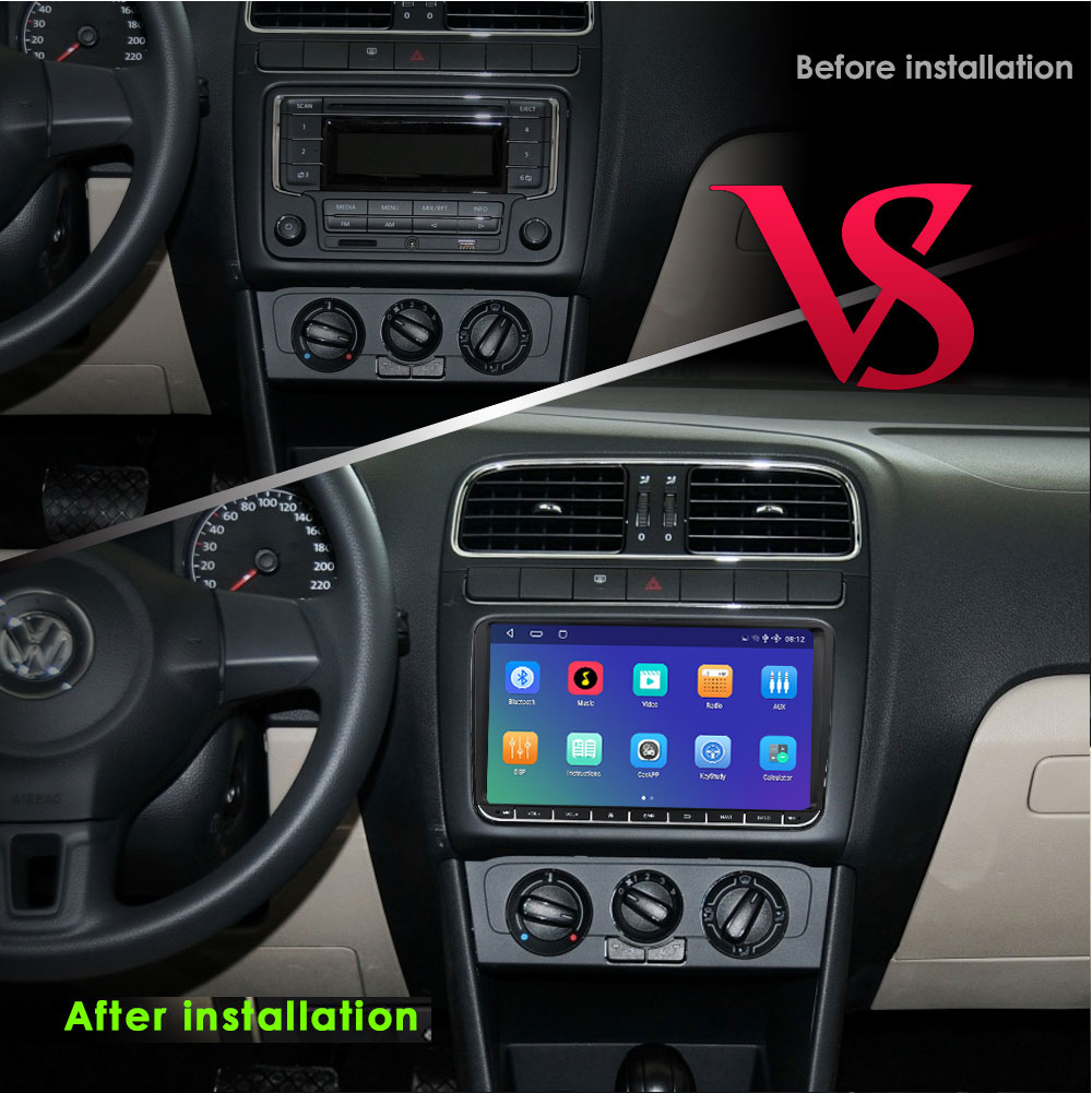 CarPlay Automotive Radio 2din Car Multimedia GPS For VW Passat B6 T5 B7 B8 Golf 5 6 Caddy POLO Touran Android Auto DAB RDS BT SD