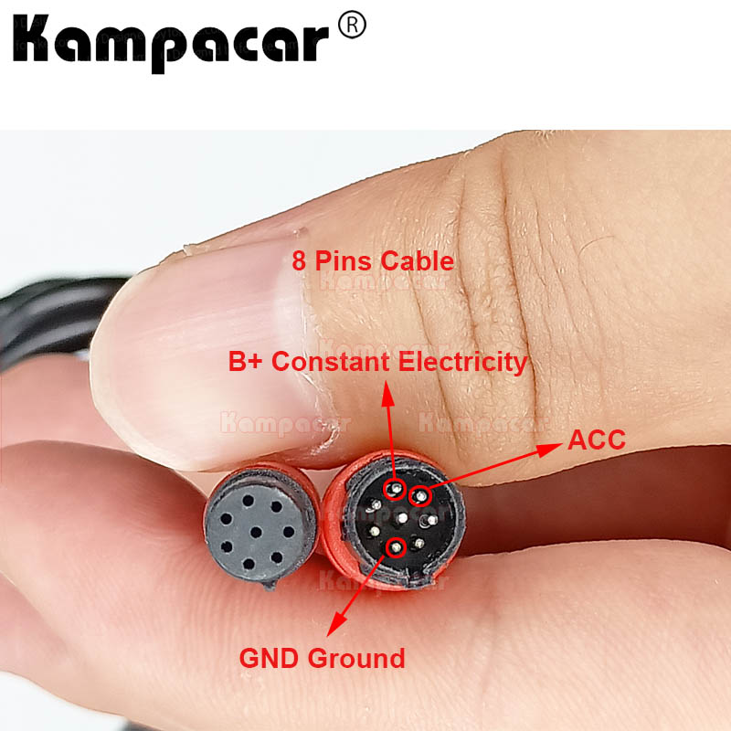 EC02 Car Dvr Camera Plug And Play OBD2 Cable For Car Video Recorder Dash Cam Camera Cars OBD II Connector Easy 8 Pins OBD Cable