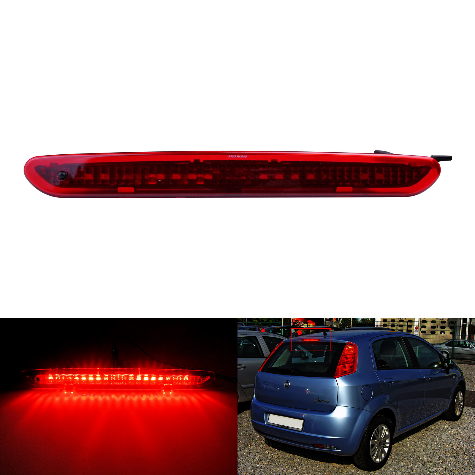 Red LED High Level Third 3rd Brake Stop Light Lamp For Fiat Grande Punto Evo 2005-2018 Abarth Grande Punto Evo 2008-2015