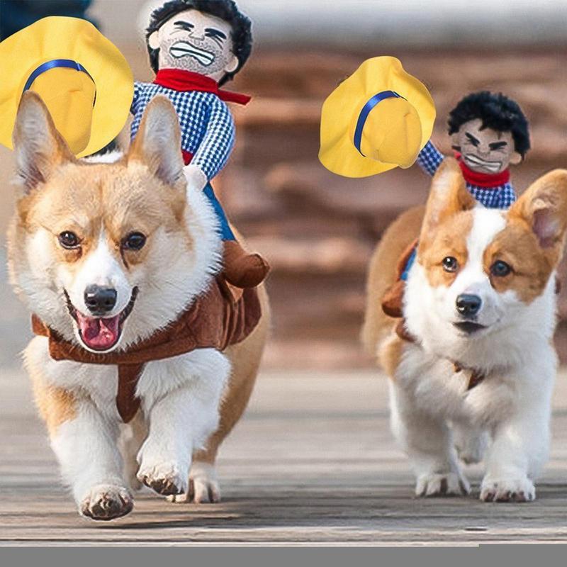 Cowboy Rider Dog Costume Halloween Costumes For Dogs Funny Dog Cat Costume Clothes Dog Christmas Costume Cowboy Pet Costume