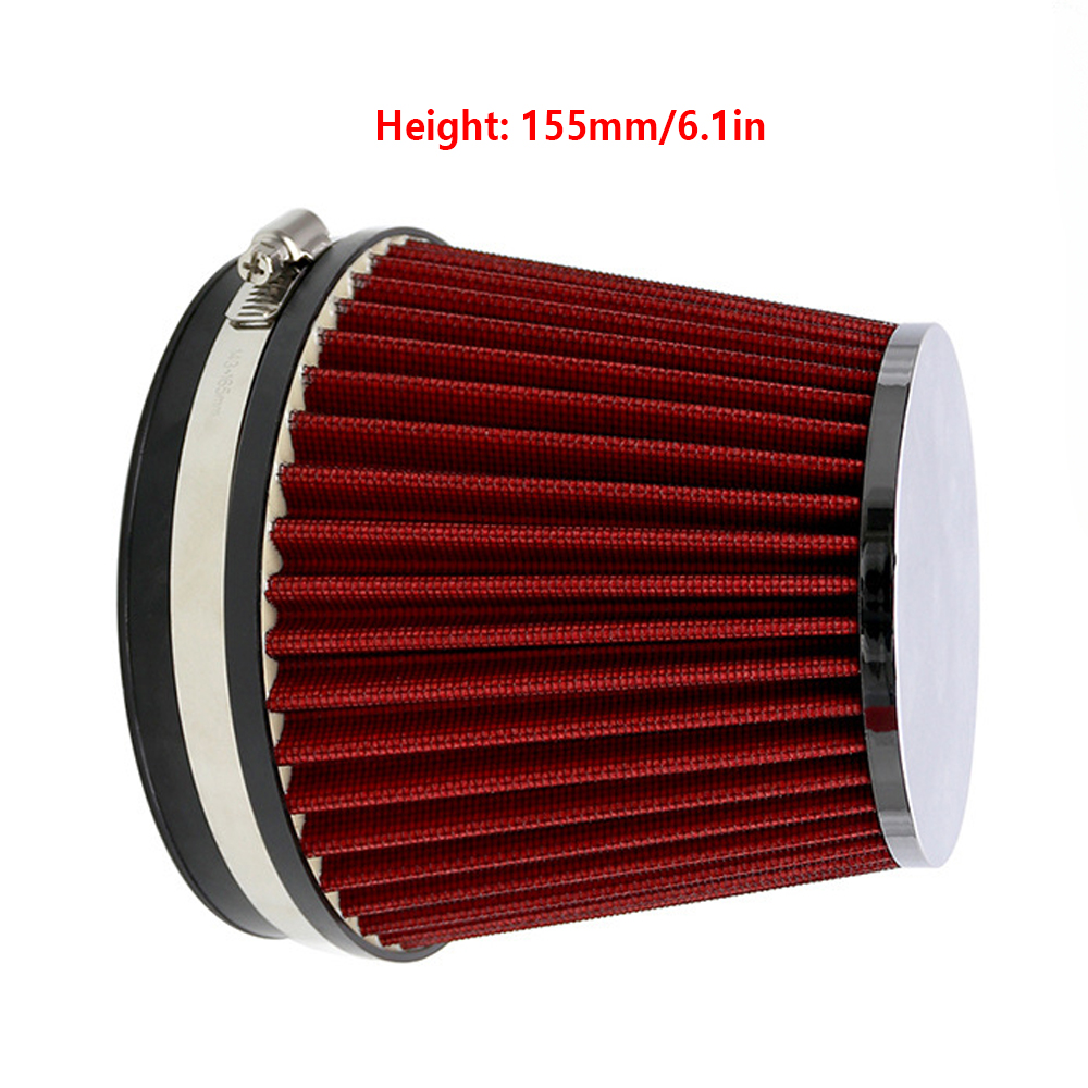 Intake Air Filter 6 Inch 155mm 265mm Short Long High Flow Racing Performance Cone Airfilter for KN Car Accessories
