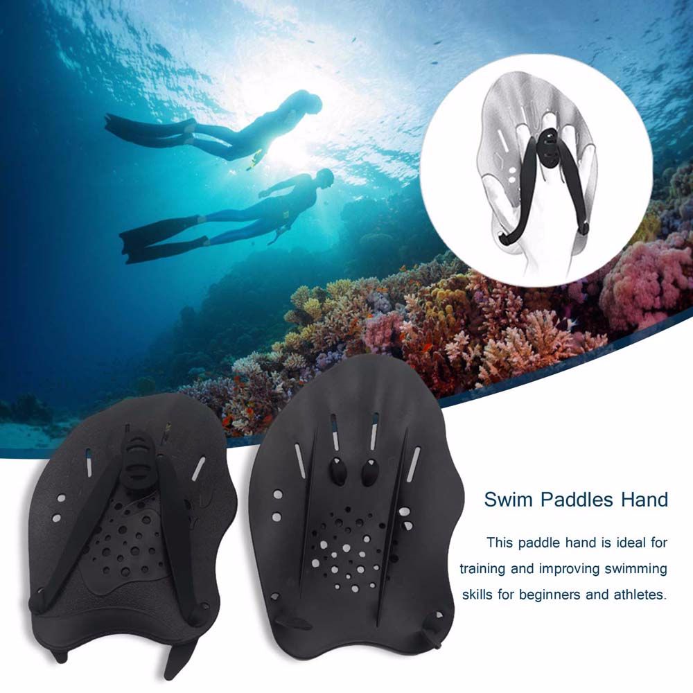 Kids Men Training Adjustable Gloves Swimming Accessory Pad Fins Flippers Swimming Paddles Diving Palm Hand Webbed