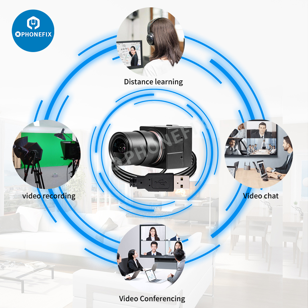 5MP Full HD1080P UVC USB Webcam HD Industrial PC Camera with 2.8-12mm/5-50mm/8-50mm/6-60mm Varifocal Zoom lens/2.8mm Prime Lens