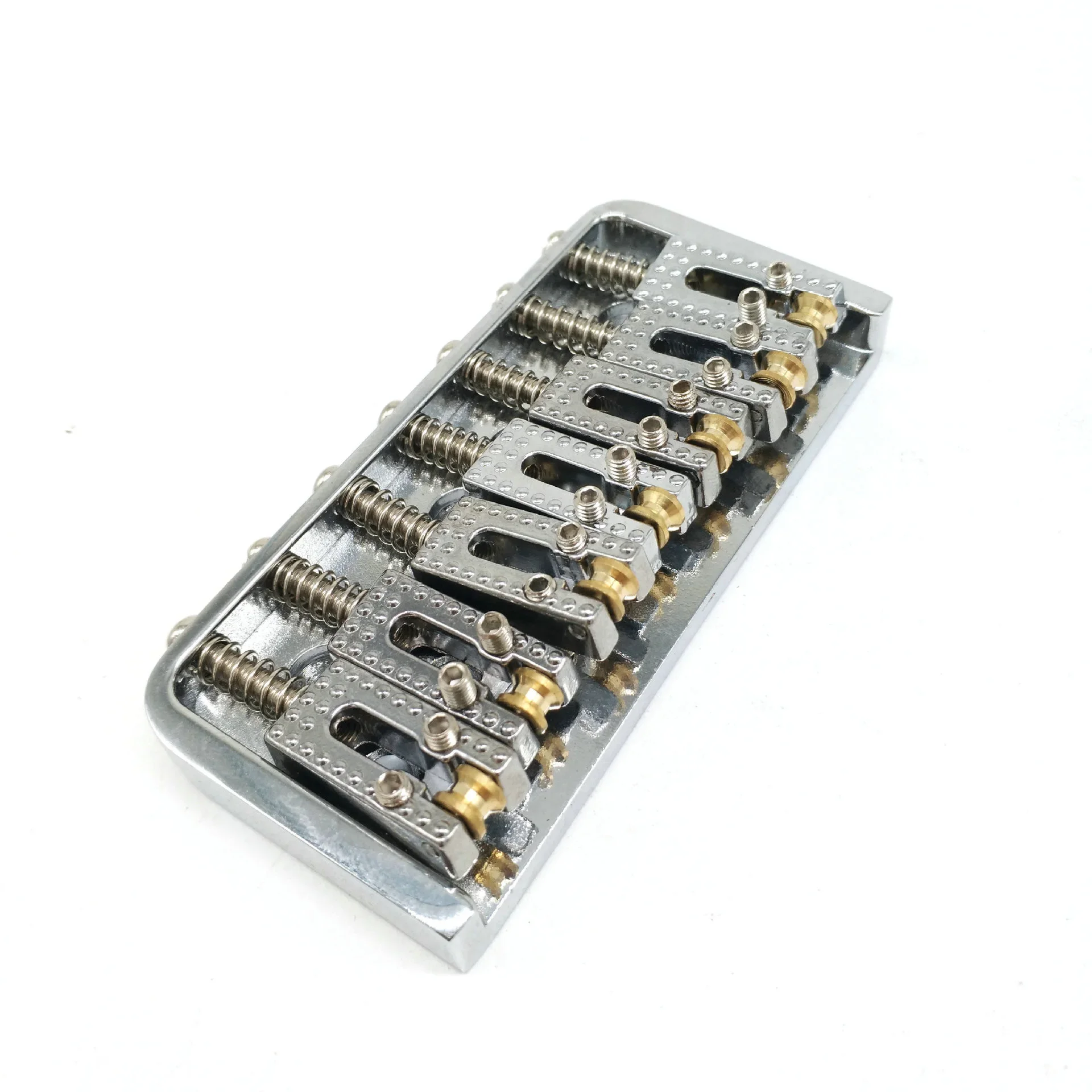 A Set Chrome Black Gold 7 Strings Electric Guitar Bridge Roller Saddle Accessories Parts