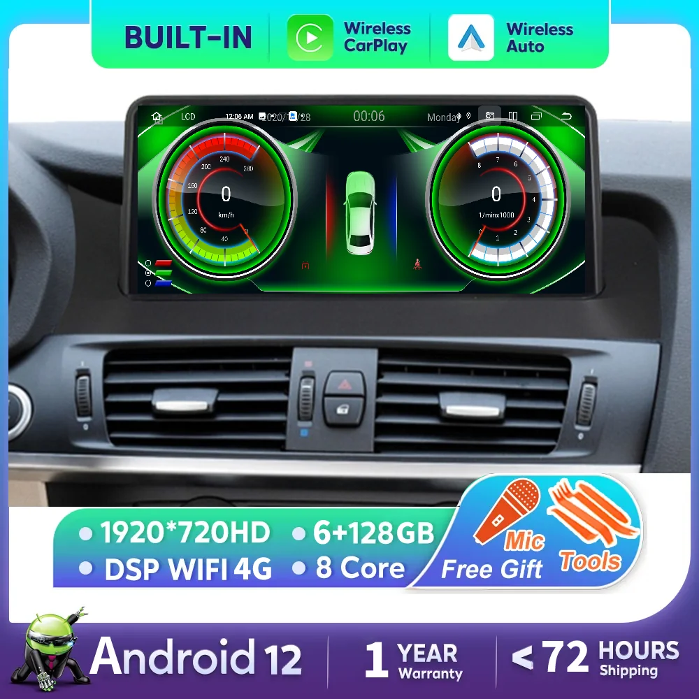 Factory Price 10.25" Android Carplay For BMW X3 X4 F25 F26 Central Multimedia Vehicle Intelligent Screen Car Video Players DSP
