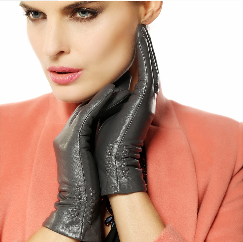Top Quality Leather glove for women Winter Suede Gloves XL L M S Guante de cuero 1 Pair/lot
