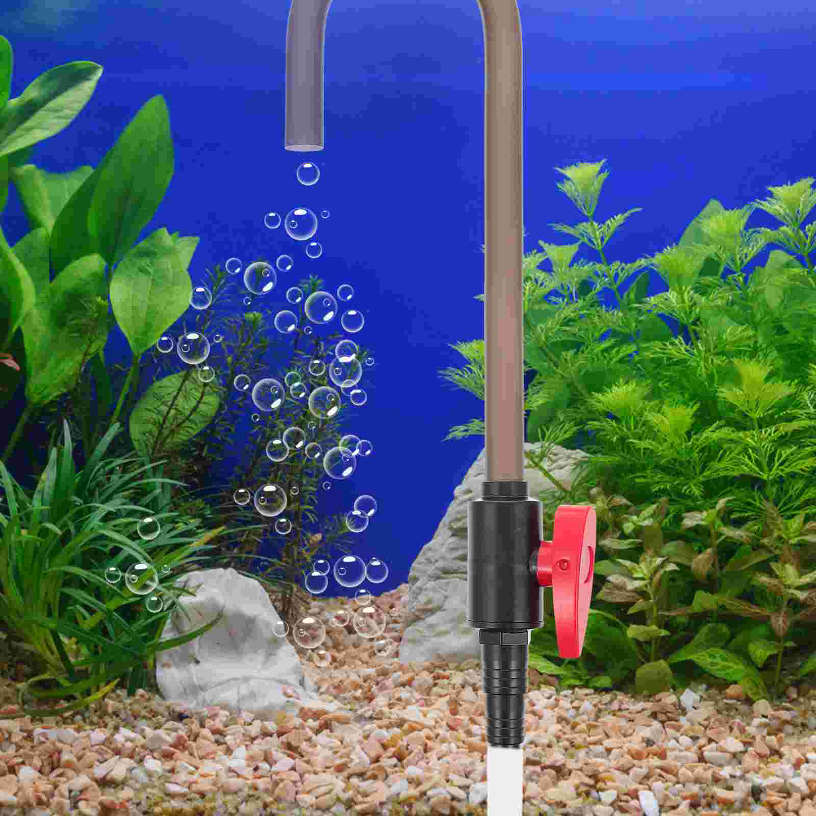 Plastic Hook Tank Water Aquarium Changer Cleaner Vacuum Pump Siphon Cleaning Tool Gravel Hanging Tools Type Change