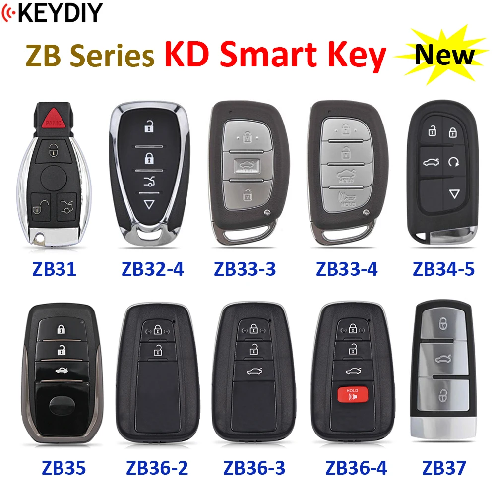 KEYDIY Universal ZB31 ZB32-4 ZB33-3 ZB33-4 ZB34-5 ZB35 ZB36-2 ZB36-3 ZB36-4 ZB37 ZB Series KD Smart Key for KD-X2 / KD-MAX