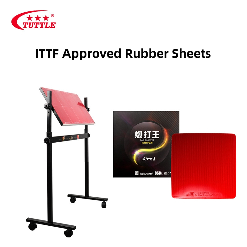 Mobile Stand Table Tennis Rebound Board with 8 pcs of Rubber Sheets for Self-training At Home