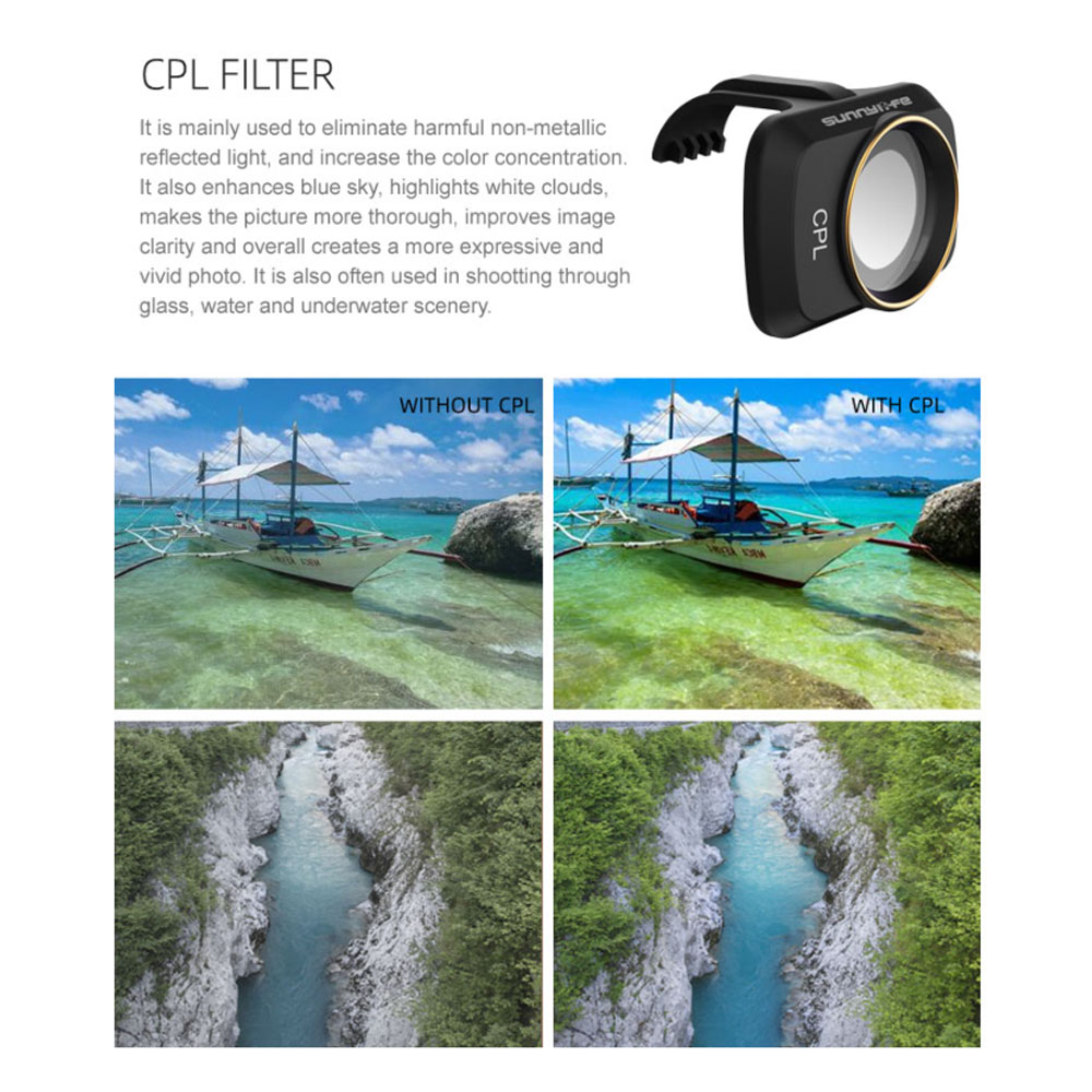 For DJI Mini 2 SE Gimbal Camera Lens Filter UV CPL ND4 8 16 32 NDPL Set Filter Kit for DJI Mini 2/Mini SE Drone Accessories