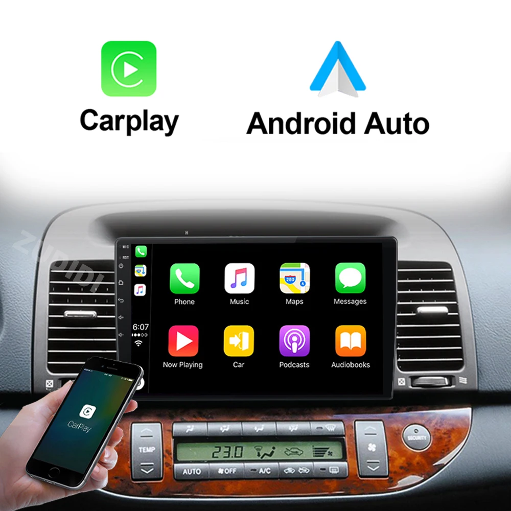 2din Car Android 13 Carplay For Toyota Camry 2002 2003 2004 2005 2006 Video Radio Bluetooth Multimedia Player GPS Carplay DSP