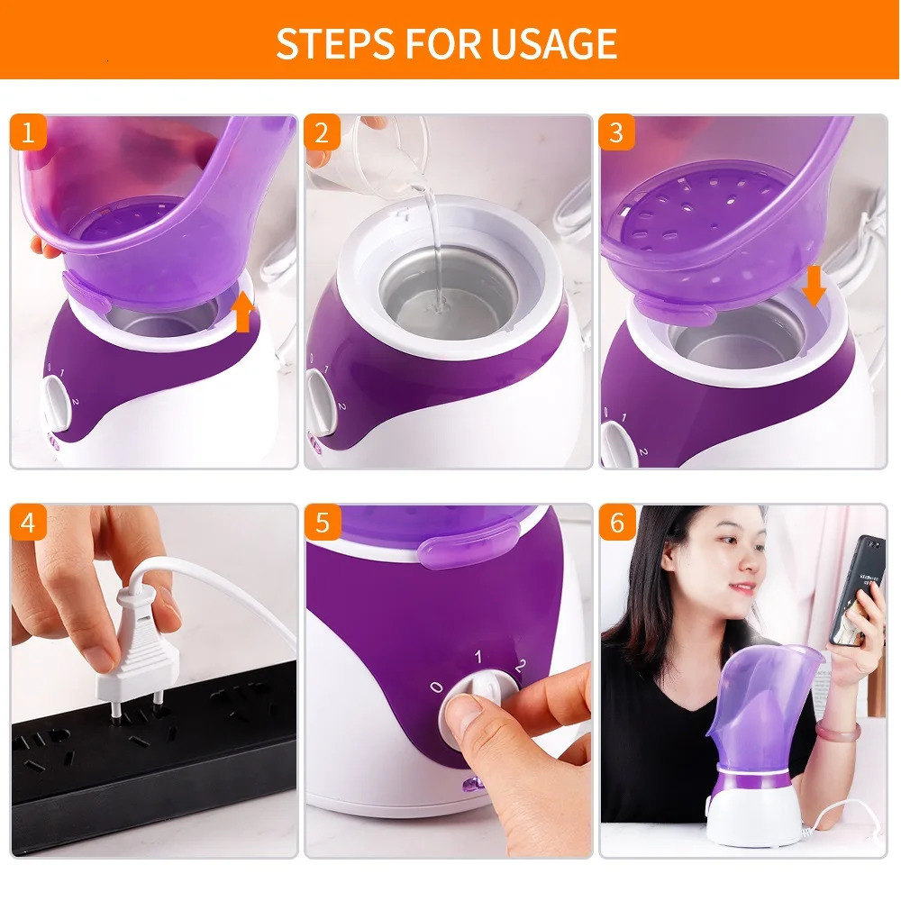 Face Steamer Heating Sprayer Skin Moisturizing Pore Cleaner Fog Steamer Home Care Skin Humidifier SPA Machine o240629