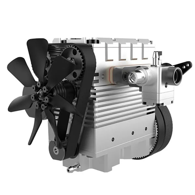 TOYAN FS-L200AC Engine Model 7cc Inline 2 Cylinders 4 Stroke Air Cooled Nitro Engine Model Kit - DIY Assembly Version