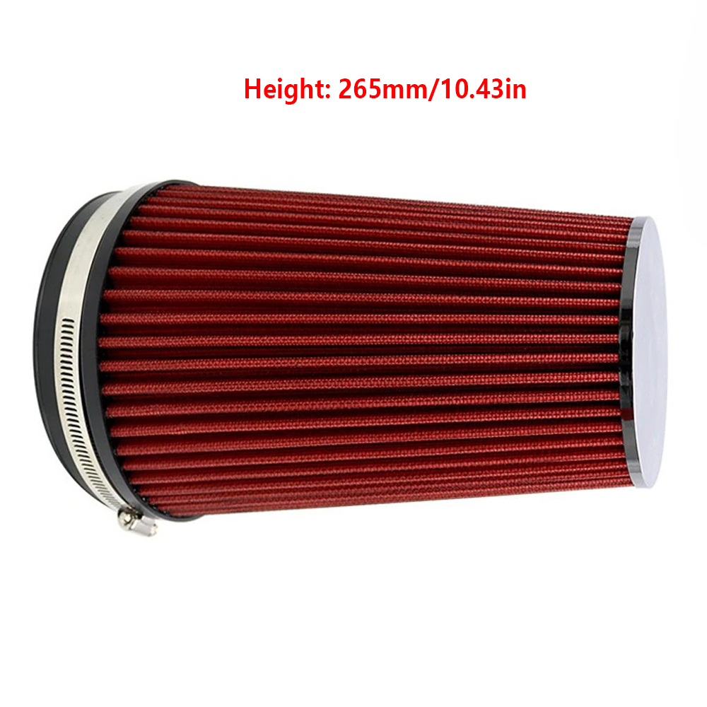 Intake Air Filter 6 Inch 155mm 265mm Short Long High Flow Racing Performance Cone Airfilter for KN Car Accessories