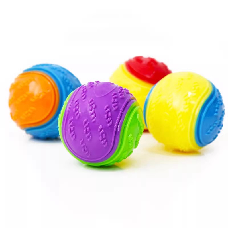 Rubber Elastic Ball Puppy Funny Dog Toys Durable FloatableSqueaking Bite Resistant Dog Toys Teeth Cleaning Toy Pet Products