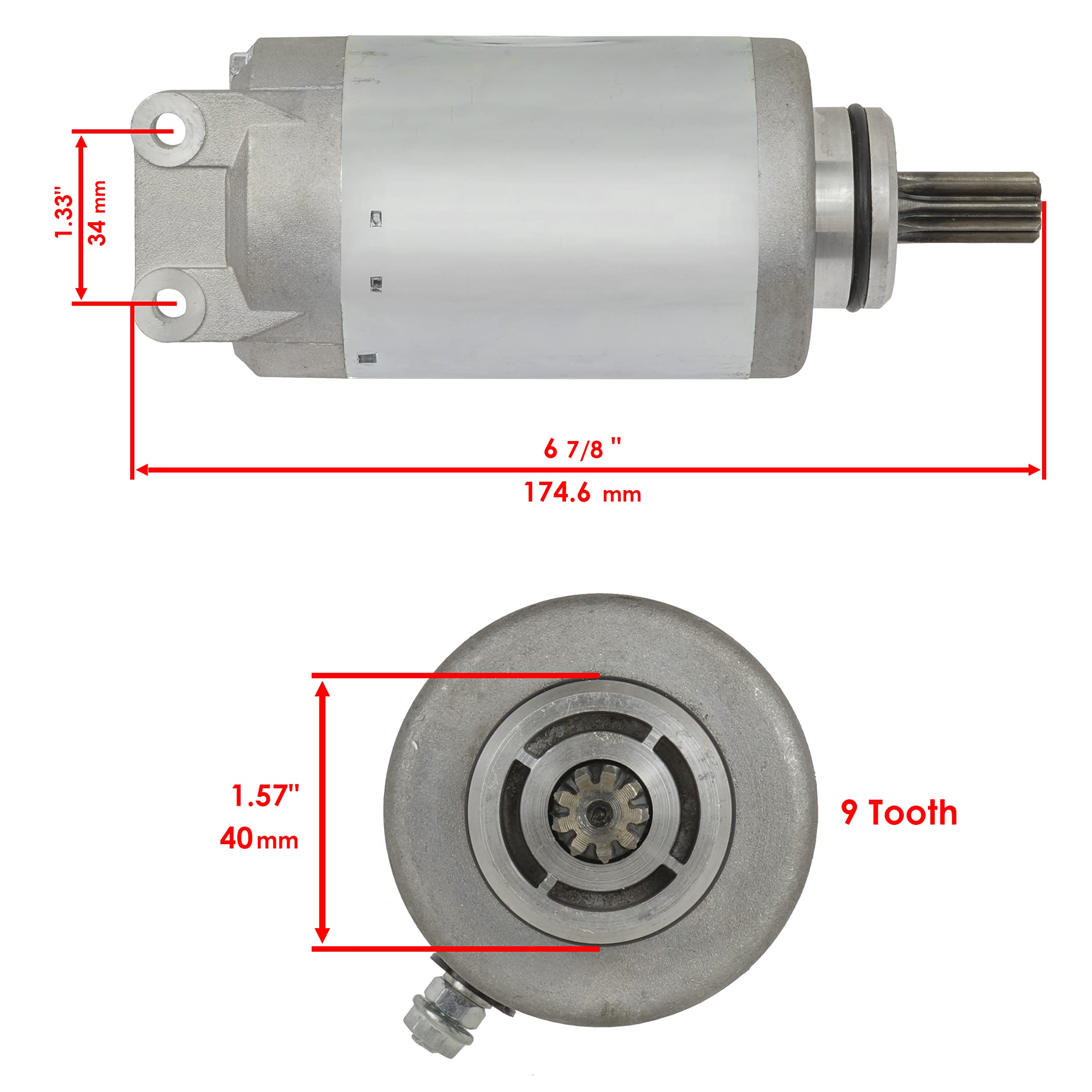Starters Motor Fit for Arctic Cat ATV 550 4x4 Auto/LE/TRV/TRV LE 545cc 2009 550 H1 EFI 545cc 2009 650 4x4 Auto 0825-011 0825-013