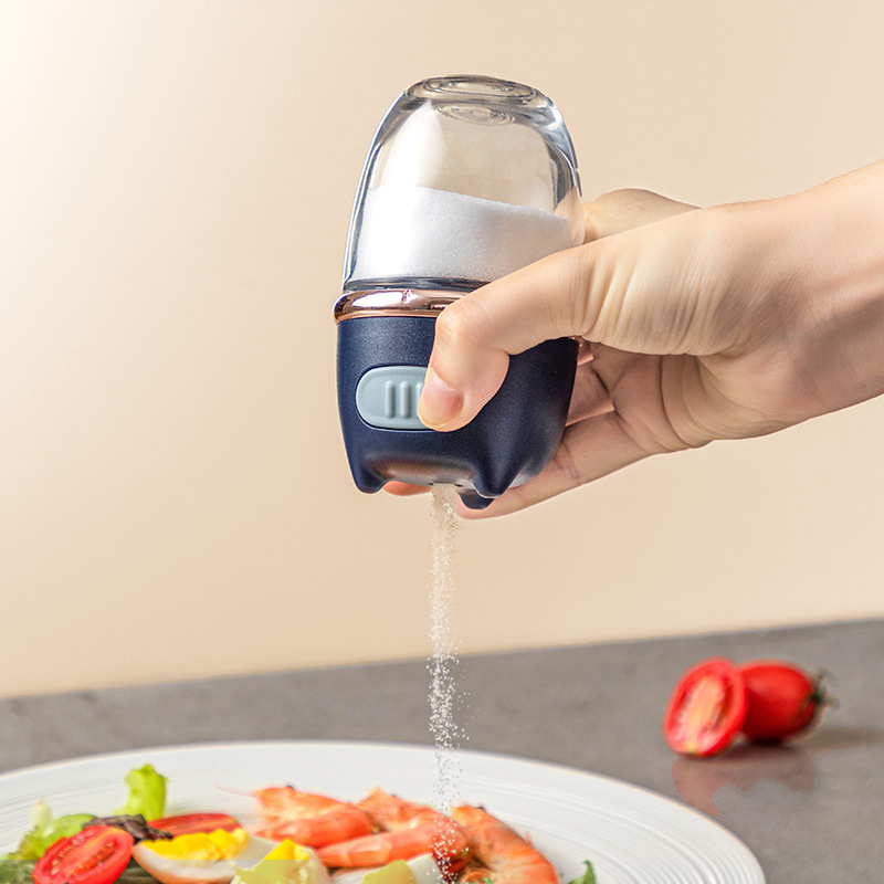 Metering Salt Shaker Push Type Salt Dispenser Salt Tank Sugar Bottle Spice Pepper Salt Shaker SpiceJar Can Seasoning Bottle