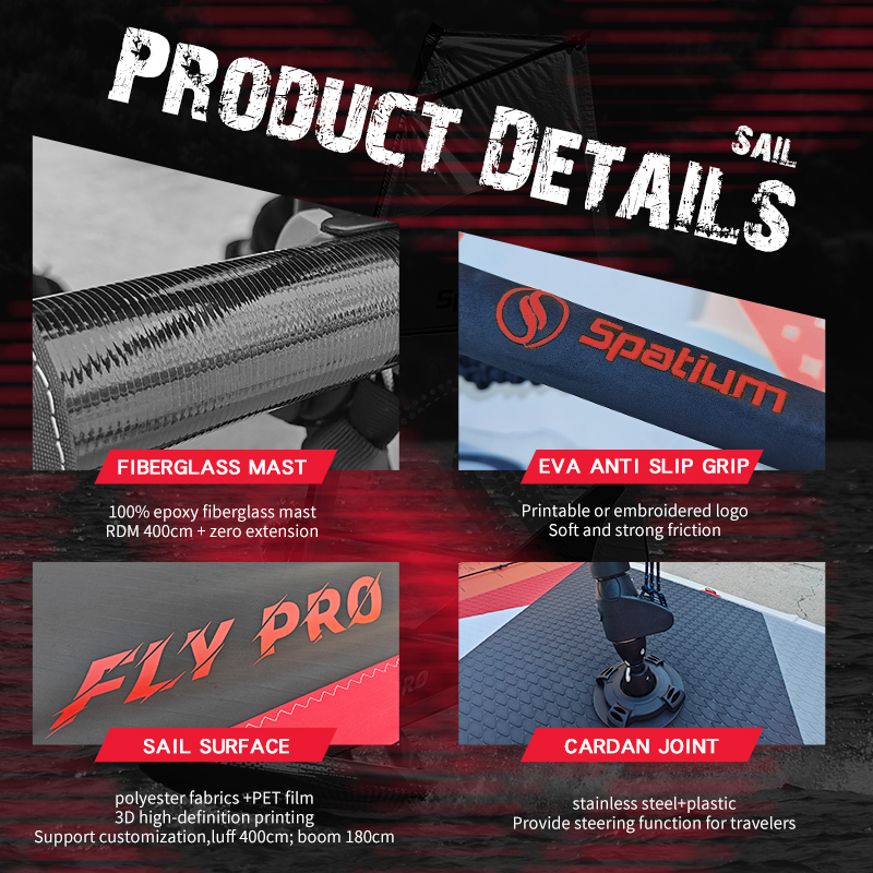 Spatium Inflatable Windsurf Board kite Surfing Supboard Windsurfing Board With Sail For Youth Sup Paddleboard