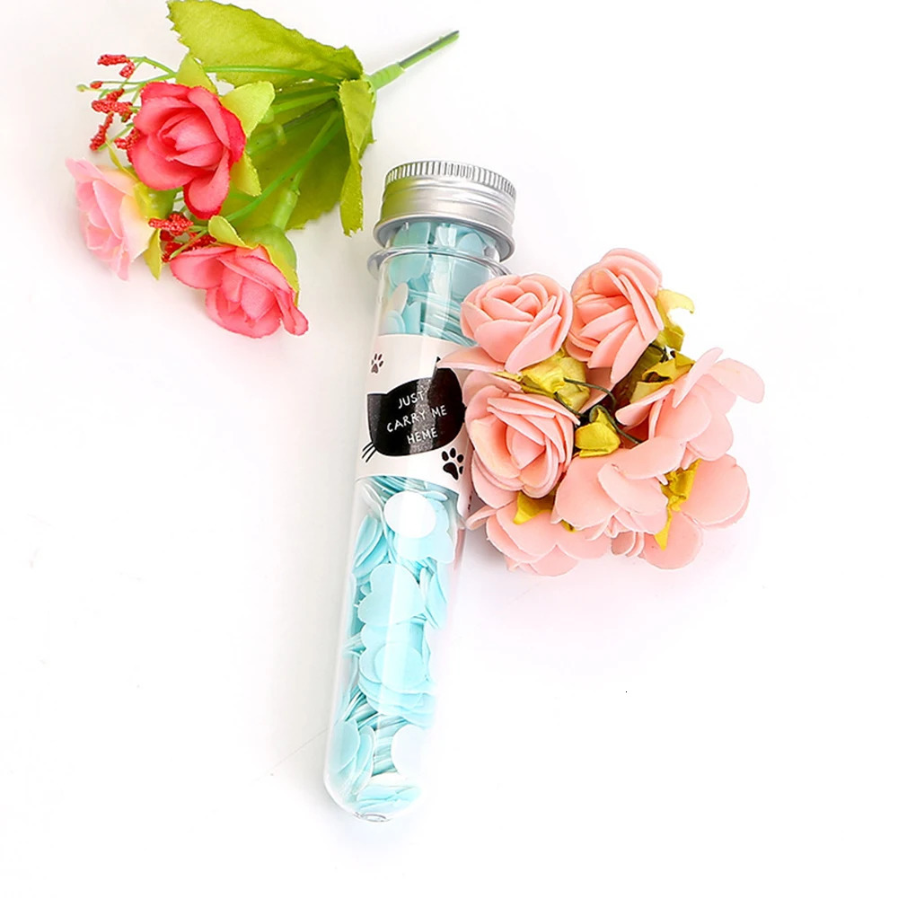1~10PCS Toilet Paper Outdoor Portable Confetti Foam Flower Fertilizer Soap Tablet Travel Clean Tube Bottle Hand Wash Soap o240629