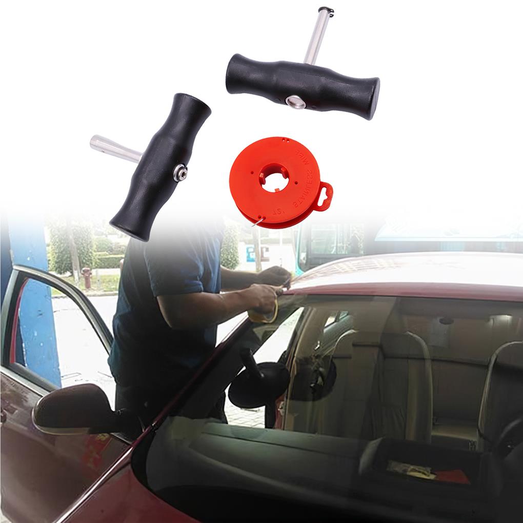 Windshield Removal Kit Professional Windscreen Fitting Cutting Wire Handle Set Repair Hand Tool Car Glass Remover for Repairing