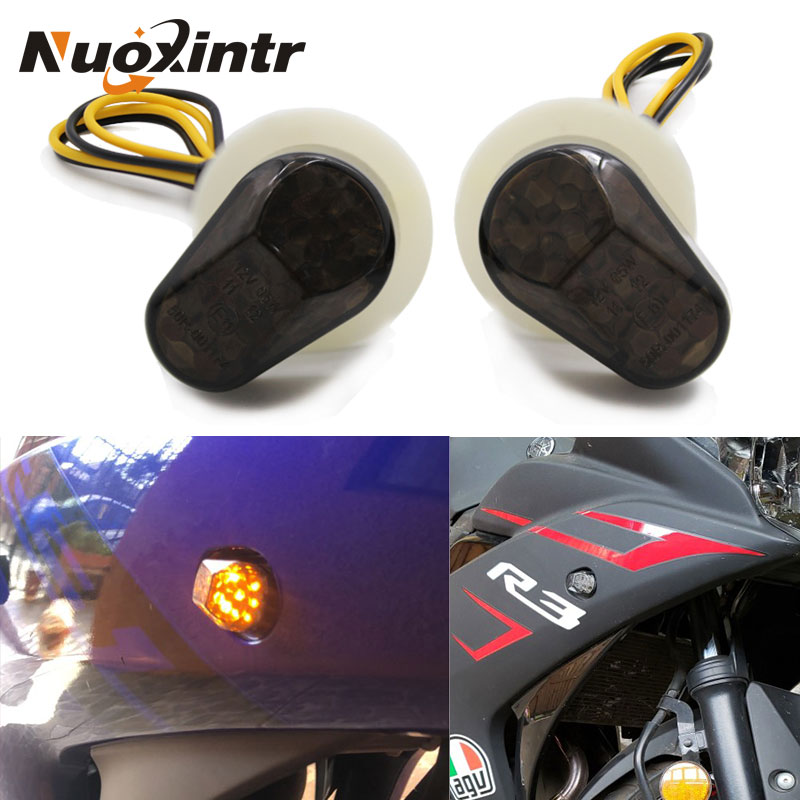 Nxuointr Motorcycle Turn Signals LED Indicator flashing photoflash Lights Bulb for Yamaha YZF R1 R6 R6S R3 R6S FZ1 FZ6 FZ8 FAZER