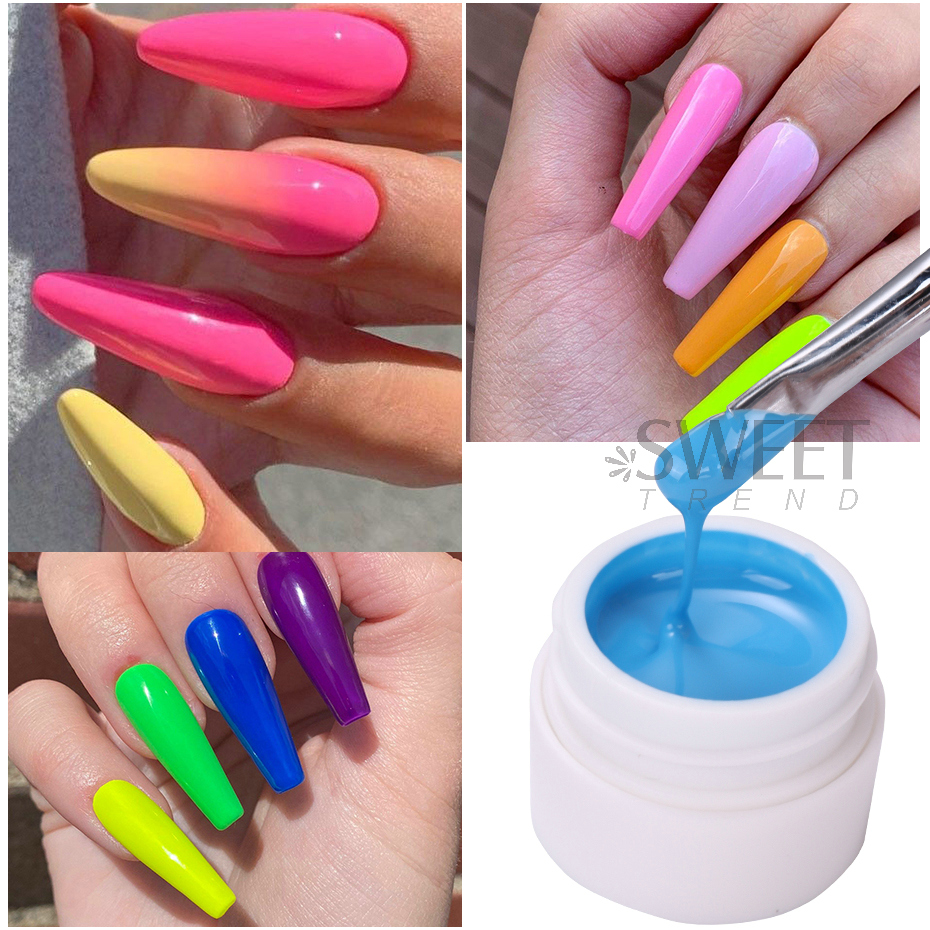 36 Colors Solid Color Painting Nail Polish Gel Set Soak Off Pure Cover Varnish Semi Permanent UV Lacquer Japanese Manicure Tools