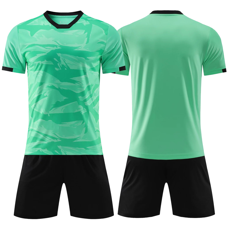 Men's Adult football jerseys Uniform Boys Football Training Clothes Sets Short Sleeve Goalkeeper Soccer Jersey Top and shorts
