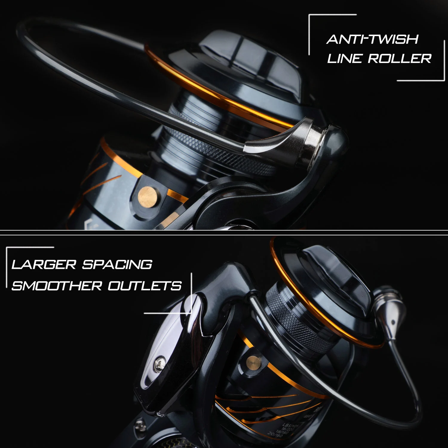 Sougayilang Front Rear Double Brake Max Drag 10kg 5.5:1 Super Strong Dual High Low Speed Carp Feeder Spinning Fishing Reel Pesca