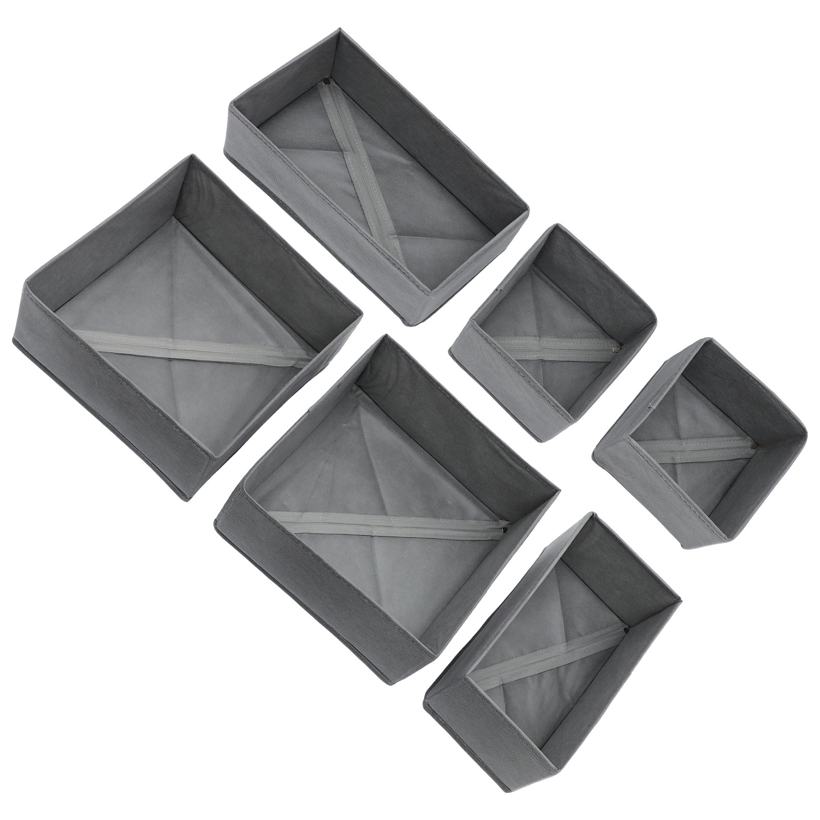 6 Pcs Closet Dresser Storage Box Baby Organizer Clothes Under- Bed Underpants Drawer Toy Basket Ties Case