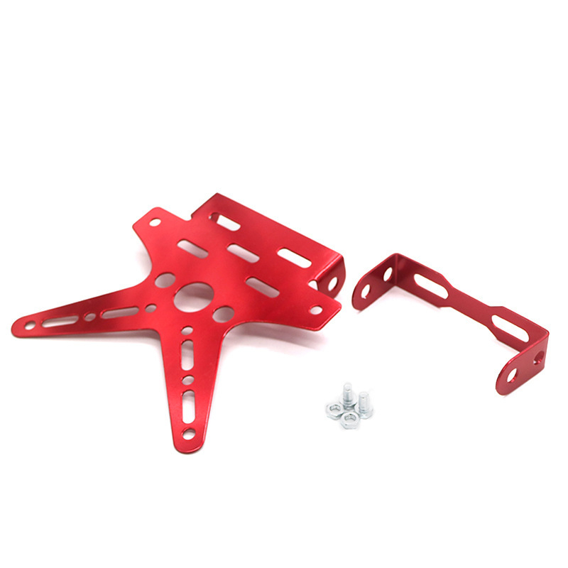 Electroplate Aluminum Alloy Motorcycle Rear License Plate Frame Motorbike Scooter Number Plate Holder 5 Colors