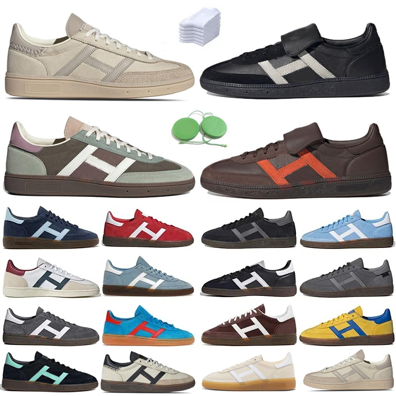 Handball Casual Shoes For Men Women Skate Shoe Flat Sneaker Core Black White Gum Navy Scarlet Aluminum Clear Pink Beige Platform Outdoor Trainers Sports Sneakers