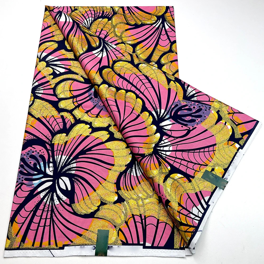 est Grand Super 100%Cotton African Golden Wax Fabric 6 Yard High Quality Wax Print Ankara Fabric For Sewing Women Party Dress 240618