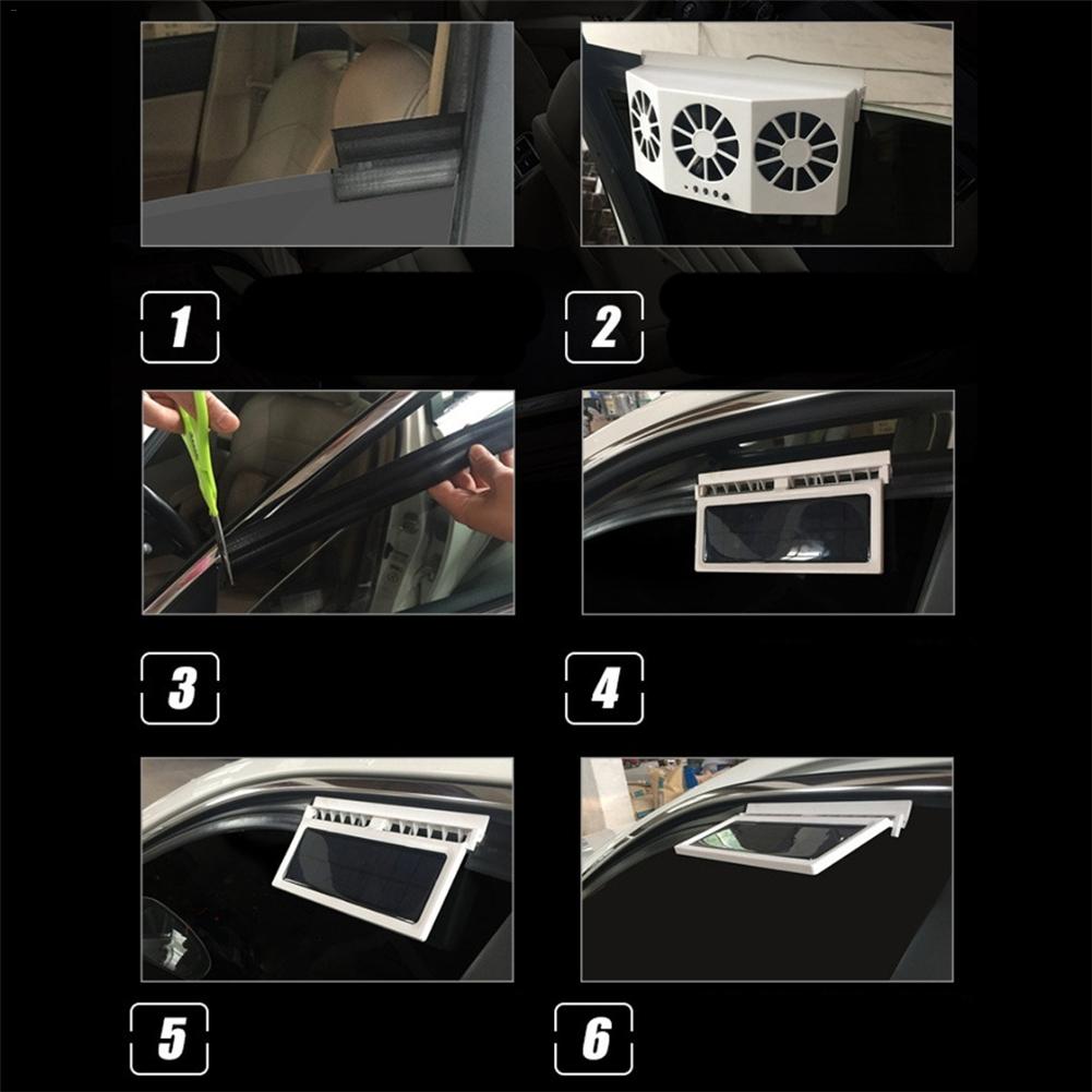Car Fan Solar Window Sun Powered Car Auto Air Vent Cool Cooling System Radiator Fan Cooling Fan Energy Saving Car Styling Cooler